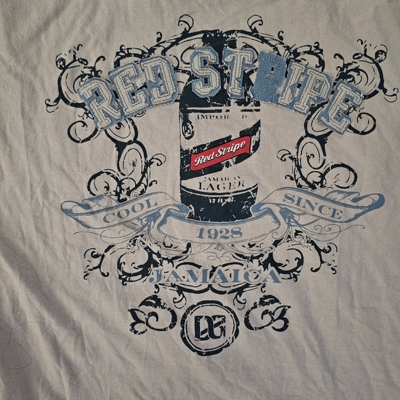 Red Stripe Graphic Tee Shirt Size Large - Picture 6 of 6